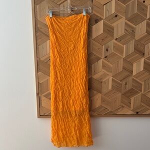 Vibrant Orange Anthropologie Dress